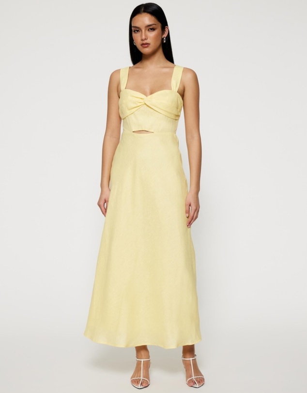 Revibe - Repaired Lover Neroli Twist Bust Midi Dress - AU 10