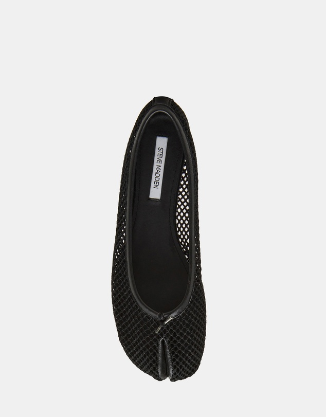 Steve Madden - Calico-Mesh Black Flats