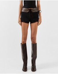 BY.DYLN - Onyx Micro Shorts