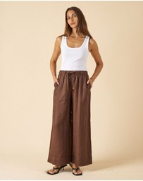 CAMIXA - Palazzo Linen Pants