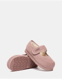 EVERAU - Australian Shepherd Ugg Millie Kids Cow Suede Upper Loafer Oxfords Flats