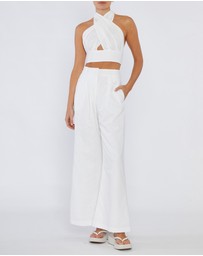 Amelius - Amrita Linen Halter Top
