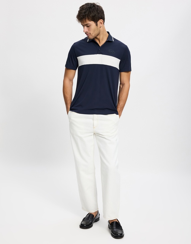 Emporio Armani EA7 - Train Golf Colour Block Stripe Polo