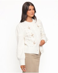 Petal & Pup - Cleo Floral Cardigan - Cream