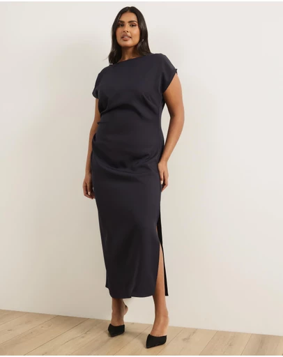Atmos&Here Curvy - Talia Rouched Midi Dress