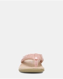 Vionic - Layne Toe Post Sandal - Peach Woven