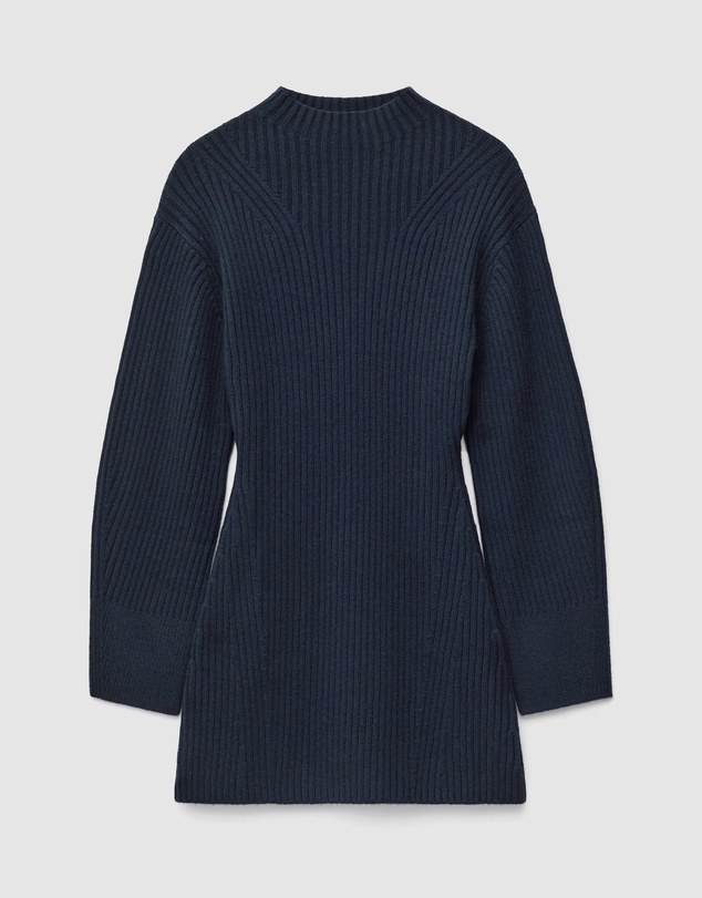 & Other Stories - Rib-Knit Mock-Neck Mini Dress