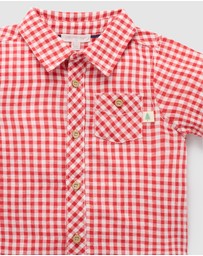 Purebaby - Christmas Linen Blend Shirt -Kids-Babies