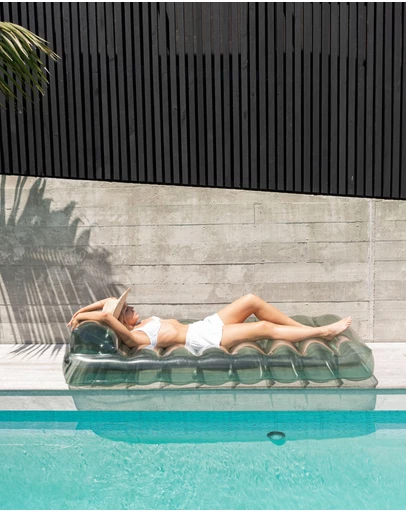 &Sunday - Seaglass Translucent Inflatable Pool Lounger Lilo