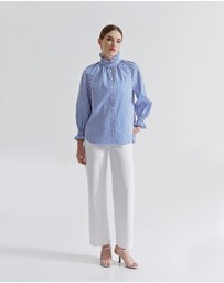 IDA+S - Lily Stripe Flounce Top