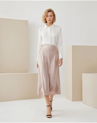 Mossée - Ivy Silk Midi Skirt