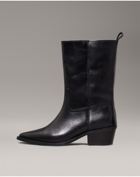 Calvin Klein - Leather Cowboy Boots