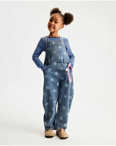 Cotton On Kids - Barrel Leg Denim Overall