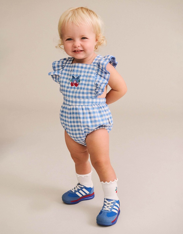 Huxbaby - Gingham Bow Playsuit - Babies