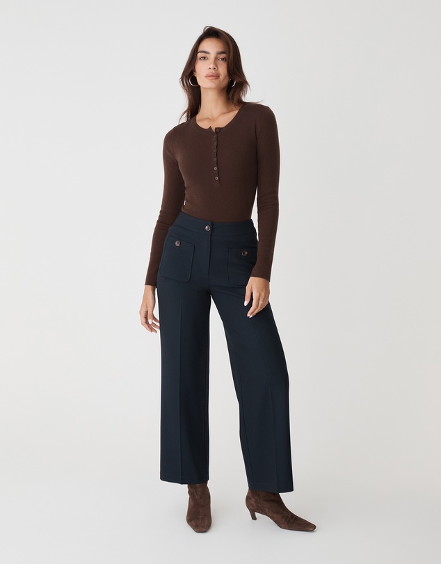 Forcast - Henley Button Up Knit