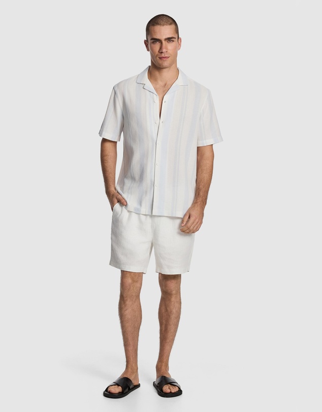 yd. - Aruba Stripe Cotton Shirt