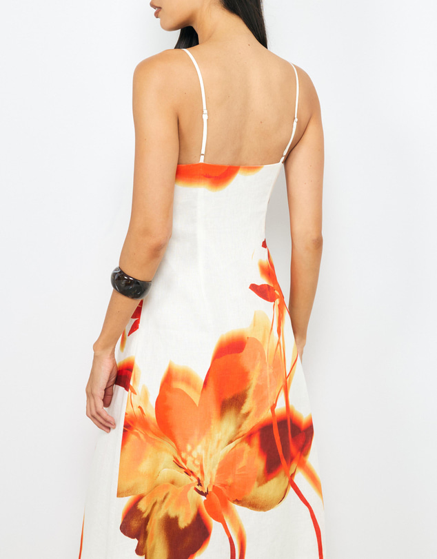 AERE - Ilaria Linen Midi Dress