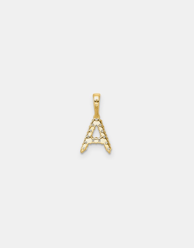 Zoe Olivia - 9K Gold Lab Grown Diamond Initial A Pendant