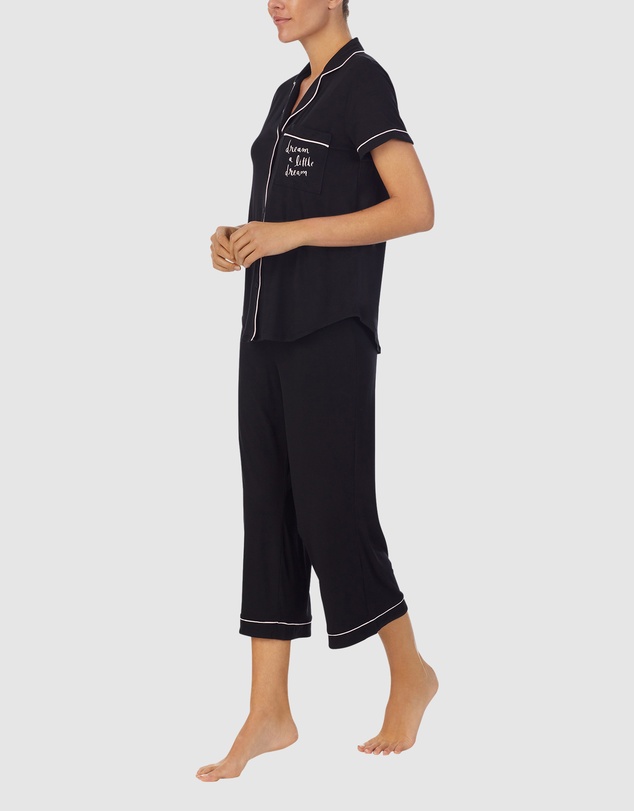 Kate Spade - Modal Jersey Button Up Short Sleeve Long Pyjama Set
