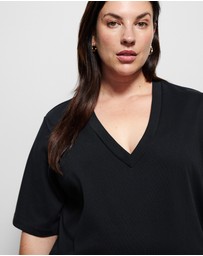 Commonry - Cotton V Neck T Shirt