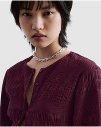 & Other Stories - Smocked Balloon-Sleeve Top