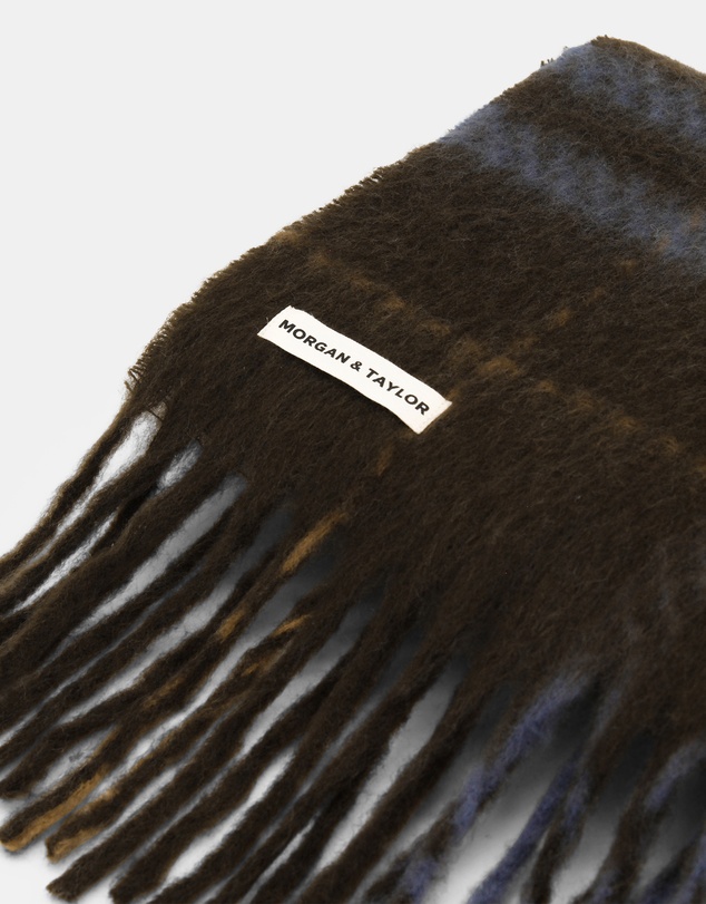 Morgan & Taylor - Hallie Scarf in Chocolate Brown Check