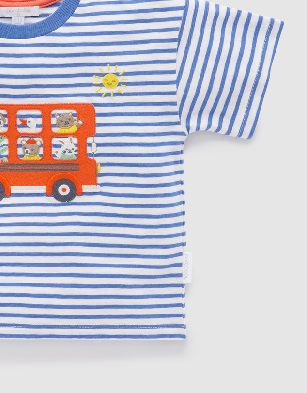 Purebaby - On The Bus Relaxed Tee -Kids-Babies