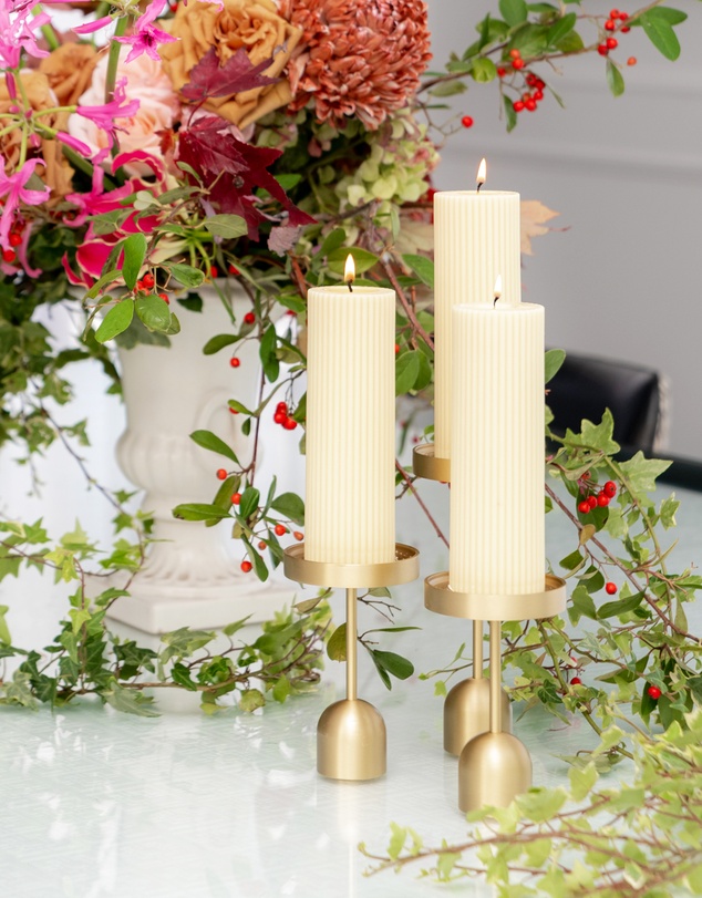 XRJ Celebrations - Pillar Pastel Yellow Candle