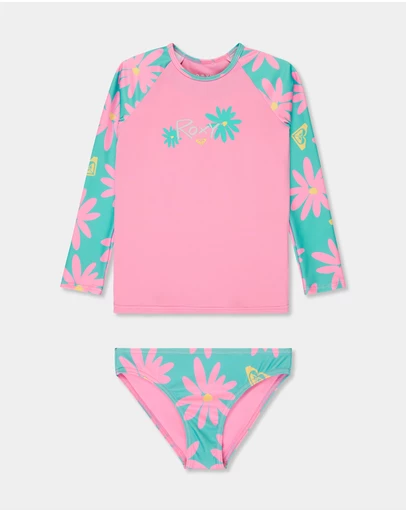 Roxy - Girls 2 to 7 Marguerite Two Piece Rash Vest