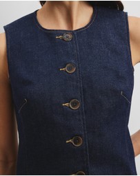 Country Road - Denim Sleeveless Top