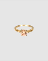 Elli Jewelry - Ring with Zirconia 925 Sterling Silver Gold-plated