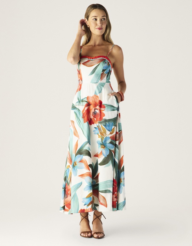 MOS The Label - Fiorina Print Midi Dress
