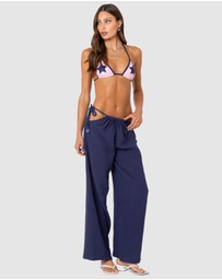 EDIKTED - Leoni Side Tie Cotton Gauze Pants