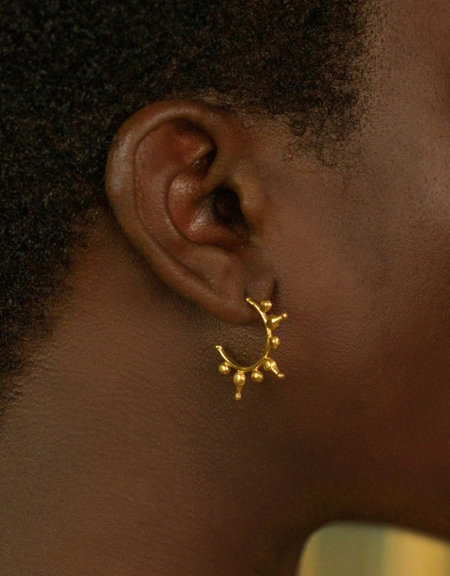 Ottoman Hands - Jale Gold Hoop Earrings