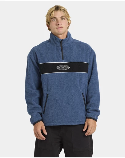 Quiksilver - Mens Mercury Panel 1/4 Zip Fleece Jumper