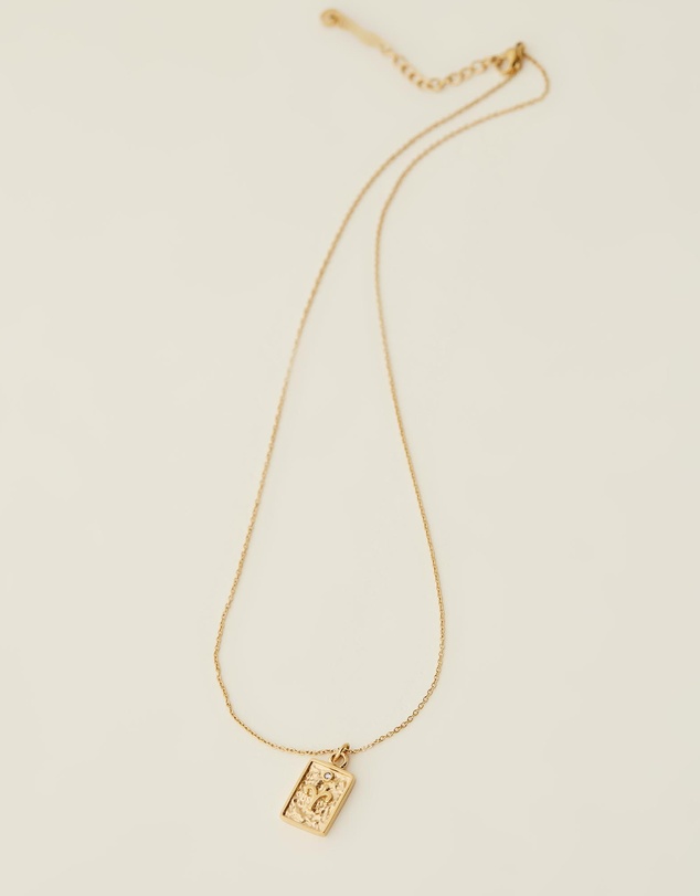 Carly Paiker - Aries Star Sign Zodiac Tag Necklace