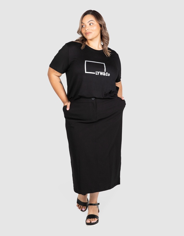 Love Your Wardrobe - Tyra Bengaline Midi Skirt