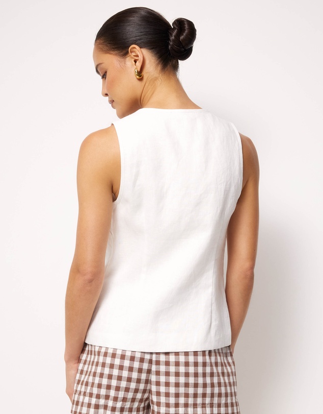 AERE - Sloane Linen Tie Top