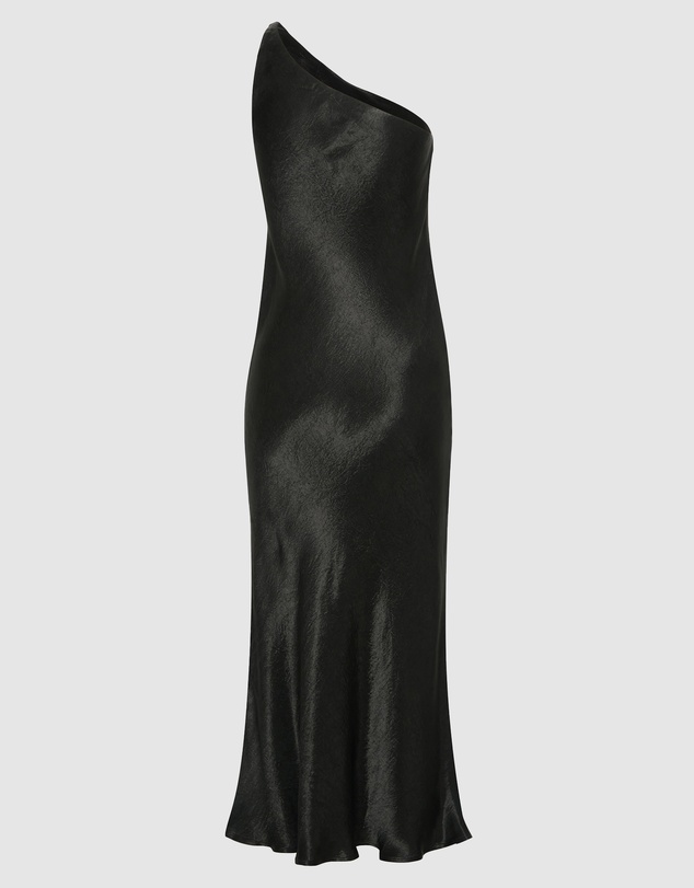 Third Form - Running Water Bias One Shoulder Dress