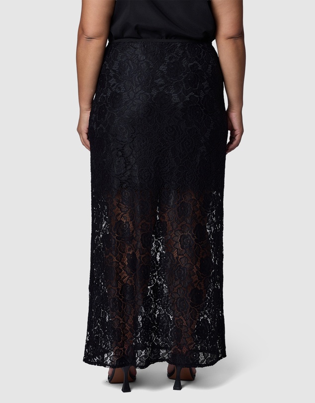 Pink Dusk by Curve Project - Captivated Lace Maxi Skirt