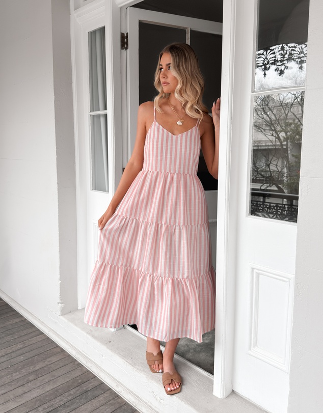 Esther & Co - Sona Dress - Pink Stripe