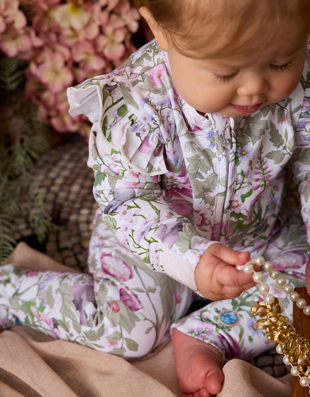 Fleur Harris - 'Heirloom Treasures' Precious Frill Coverall in Gardenia