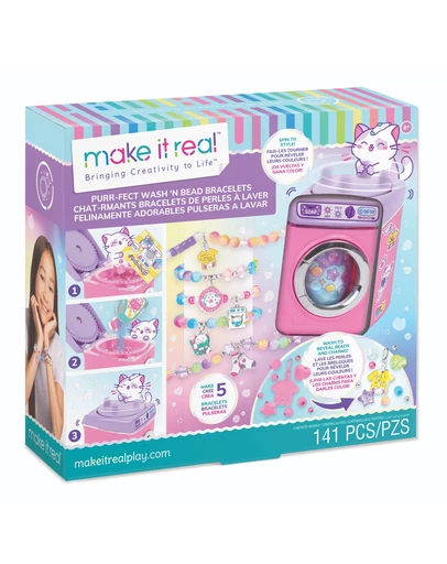 Make It Real - Purrfect Wash N Bead DIY Bracelet Set