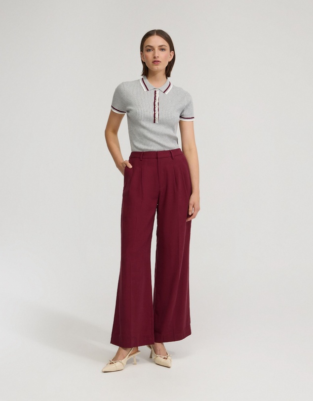 Oxford - Pascale Rib Polo Top
