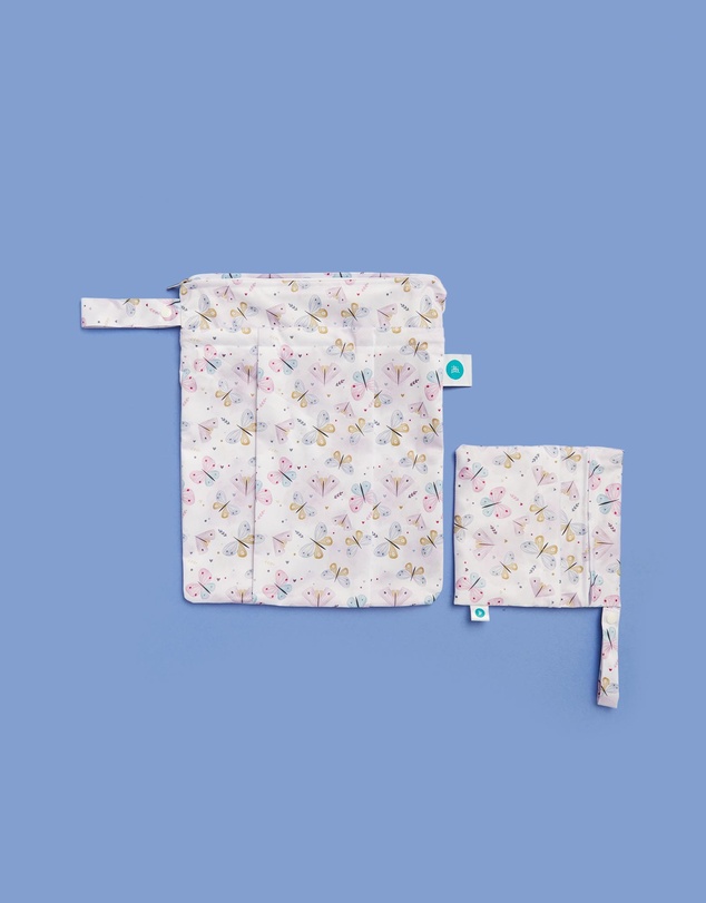 itti bitti - Large and Small Double Pocket Wetbag - Butterfly