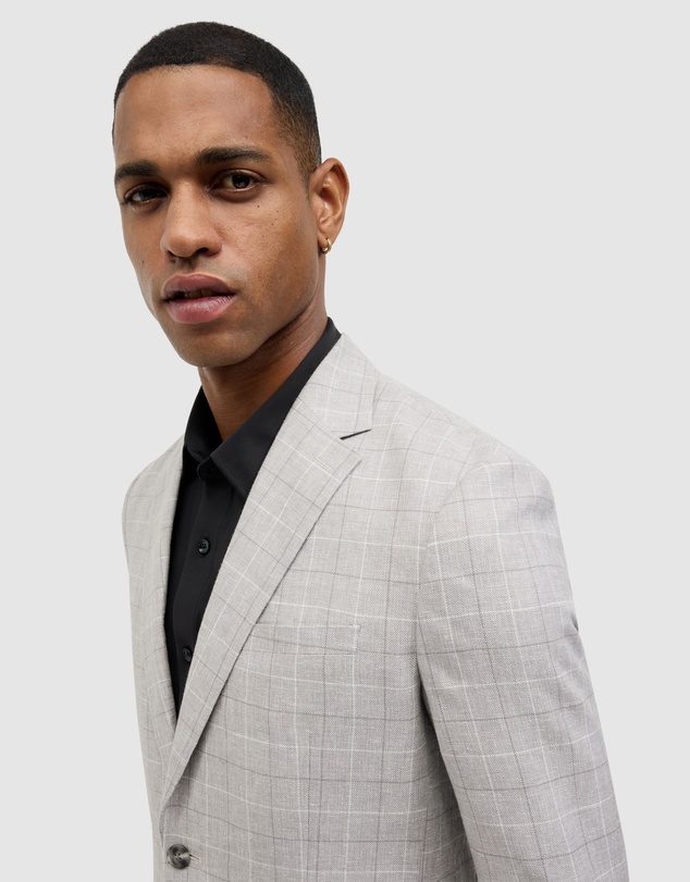 Politix - Windowpane Check Tailored Jacket