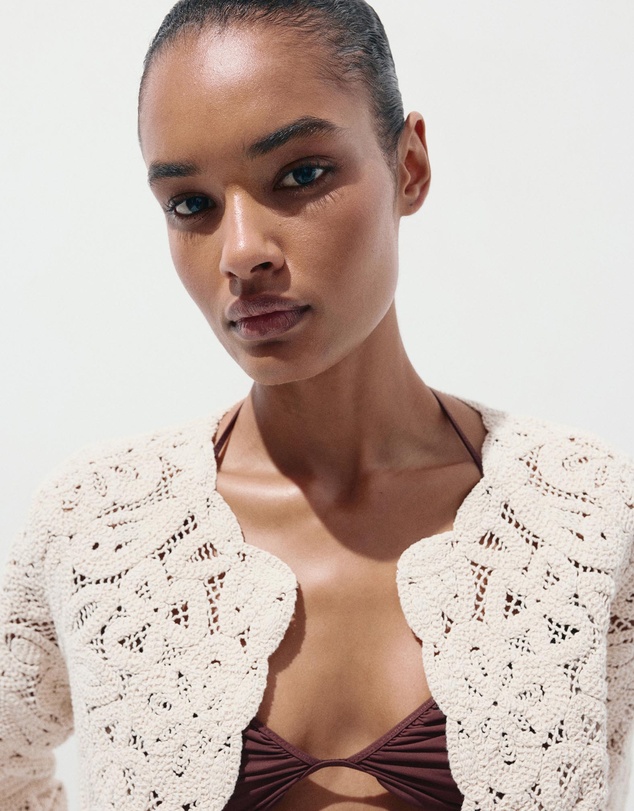 M.N.G - Knitted Jacket with Openwork Details