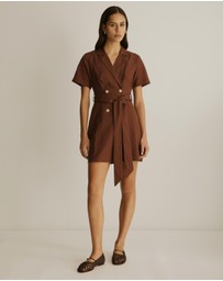 Atmos&Here - Lia Linen Blend Blazer Mini Dress