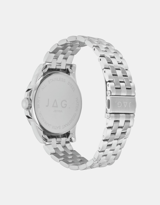 Jag - Ethan Mens Green Dial 41mm Silver Watch