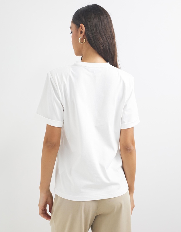 Dazie - Shoulder Padded Boyfriend T-Shirt